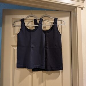 Set of Two Black and Navy Tank Tops